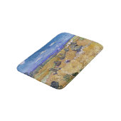 Vincent van Gogh - Weizenstapel mit Sensenmännern Badematte (Schrägansicht)