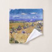 Vincent van Gogh - Weizenstapel mit Sensenmännern Badhandtuch Set (Waschlappen)