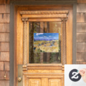 Vincent van Gogh - Weizenstapel mit Sensenmännern Fensteraufkleber (Haustür)