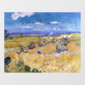 Vincent van Gogh - Weizenstapel mit Sensenmännern Fensteraufkleber (Blatt)