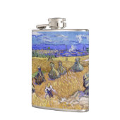 Vincent van Gogh - Weizenstapel mit Sensenmännern Flachmann (Links)