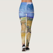 Vincent van Gogh - Weizenstapel mit Sensenmännern Leggings (Rückseite)