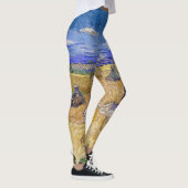 Vincent van Gogh - Weizenstapel mit Sensenmännern Leggings (Rechts)