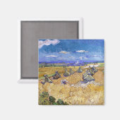 Vincent van Gogh - Weizenstapel mit Sensenmännern Magnet (Vorderseite/Rückseite)