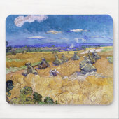 Vincent van Gogh - Weizenstapel mit Sensenmännern Mousepad (Vorne)