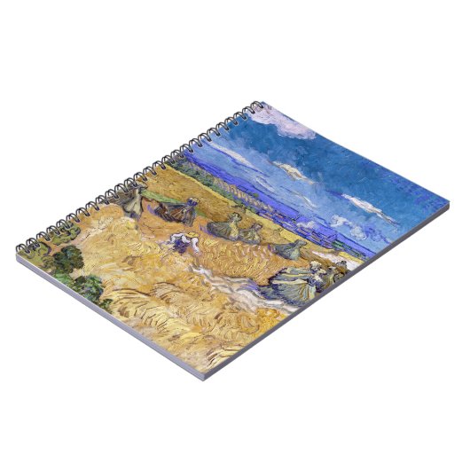 Vincent van Gogh - Weizenstapel mit Sensenmännern Notizblock (Linke Seite)