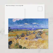 Vincent van Gogh - Weizenstapel mit Sensenmännern Postkarte (Vorne/Hinten)