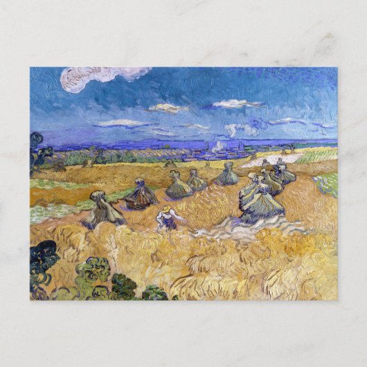 Vincent van Gogh - Weizenstapel mit Sensenmännern Postkarte (Vorderseite)
