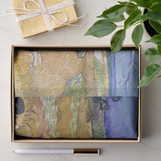 Vincent van Gogh - Weizenstapel mit Sensenmännern Seidenpapier (Geschenk)