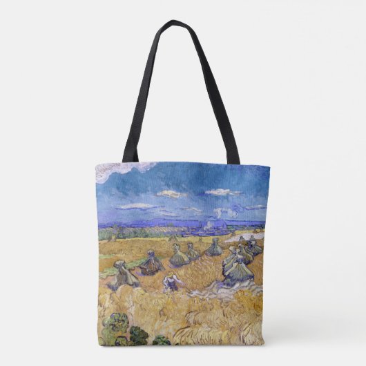 Vincent van Gogh - Weizenstapel mit Sensenmännern Tasche (Rückseite)