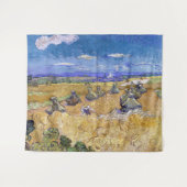 Vincent van Gogh - Weizenstapel mit Sensenmännern Wandteppich (Vorderseite (Horizontal))