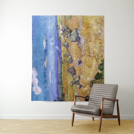 Vincent van Gogh - Weizenstapel mit Sensenmännern Wandteppich (Beispiel)