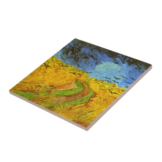 Vincent van Gogh Wheat Field mit Crows Fliese (Seite)