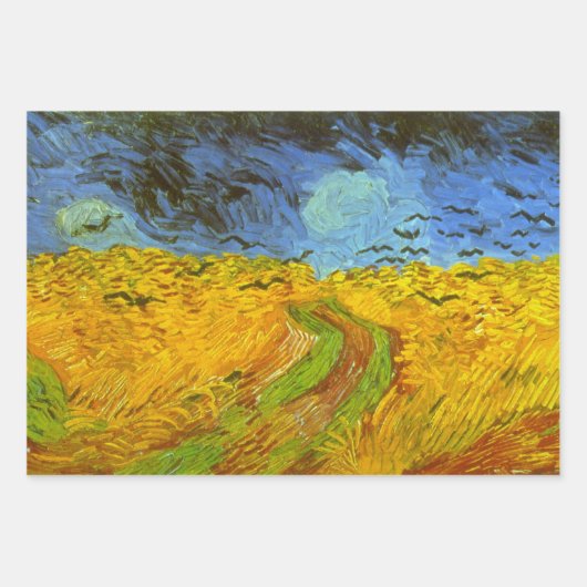 Vincent van Gogh Wheat Field mit Crows Geschenkpapier Set (Vorderseite 2)