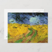 Vincent Van Gogh Wheat Field mit Crows Postcard Postkarte (Vorne/Hinten)