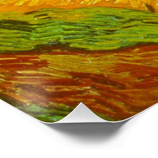 Vincent van Gogh Wheat Field mit Crows Poster (Ecke)