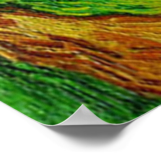 Vincent Van Gogh Wheat Field mit Crows Poster (Ecke)