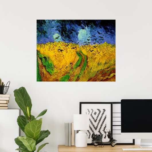 Vincent Van Gogh Wheat Field mit Crows Poster (Heimbüro)