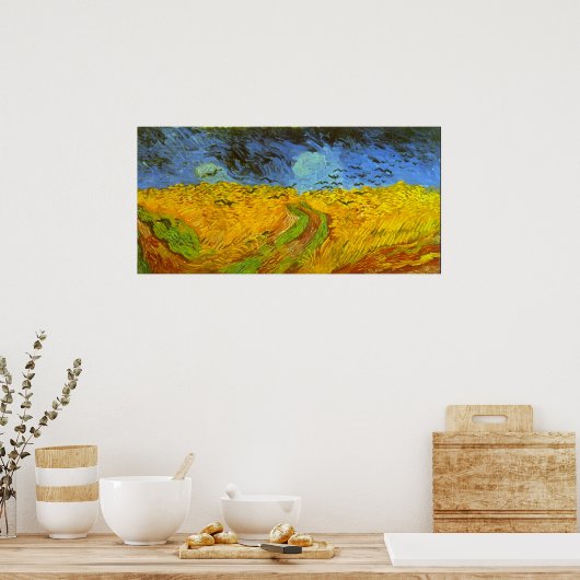 Vincent van Gogh Wheat Field mit Crows Poster (Küche)