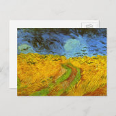 Vincent van Gogh Wheat Field mit Crows Postkarte (Vorne/Hinten)