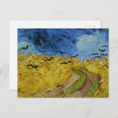 Vincent Van Gogh Wheat field mit Crows Postkarte (Vorne/Hinten)