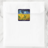 Vincent Van Gogh Wheat Field mit Crows Quadratischer Aufkleber (Tasche)