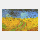 Vincent van Gogh Wheat Field mit Crows Rechteckiger Aufkleber (Vorderseite)
