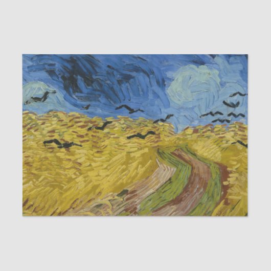 Vincent Van Gogh Wheat field mit Crows Seidenpapier (Vorderseite)