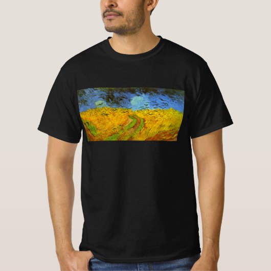Vincent van Gogh Wheat Field mit Crows T-Shirt (Vorderseite)