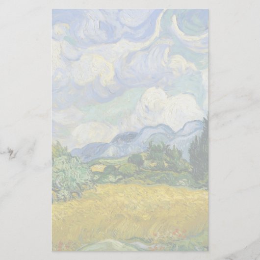 Vincent Van Gogh Wheat Field mit Cypressen Briefpapier (Vorderseite)