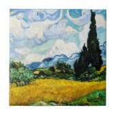 Vincent Van Gogh Wheat Field mit Cypressen Fliese (Vorderseite)