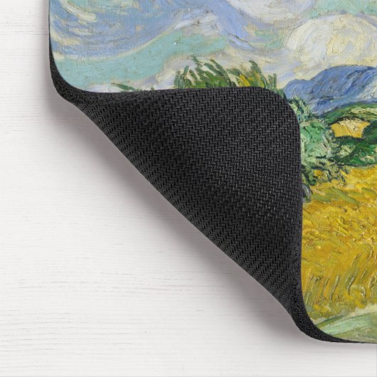 Vincent Van Gogh Wheat Field mit Cypressen Mousepad (Ecke)