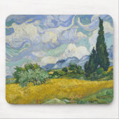 Vincent Van Gogh Wheat Field mit Cypressen Mousepad (Vorne)