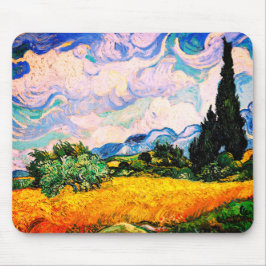Vincent Van Gogh Wheat Field mit Cypressen Mousepad