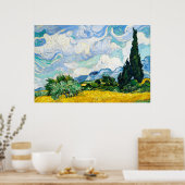Vincent Van Gogh Wheat Field mit Cypressen Poster (Küche)