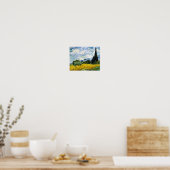 Vincent Van Gogh Wheat Field mit Cypressen Poster (Küche)