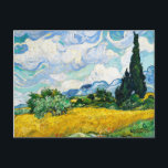 Vincent Van Gogh Wheat Field mit Cypressen Postkarte<br><div class="desc">Vincent Van Gogh Wheat Field mit Cypressen Vintage Kunst Postkarte</div>