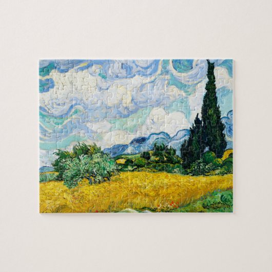 Vincent Van Gogh Wheat Field mit Cypressen Puzzle (Horizontal)