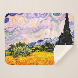 Vincent Van Gogh Wheat Field mit Cypressen Sherpadecke