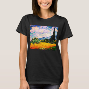 Vincent Van Gogh Wheat Field mit Cypressen T-Shirt