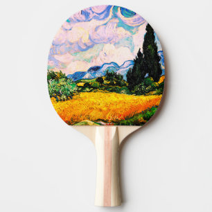 Vincent Van Gogh Wheat Field mit Cypressen Tischtennis Schläger