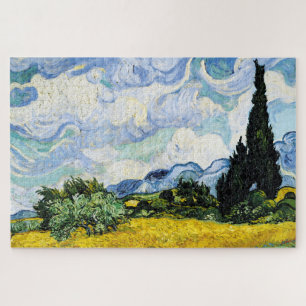 Vincent Van Gogh Wheat Field mit Zypressen (1889) Puzzle