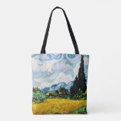 Vincent Van Gogh Wheat Field mit Zypressen (1889) Tasche (Rückseite)