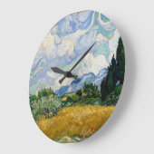 Vincent Van Gogh Wheat Field With Cypresses Große Wanduhr (Winkel)