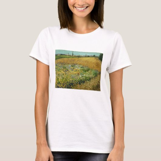 Vincent Van Gogh, Wheatfield, Korenveld T-Shirt (Vorderseite)