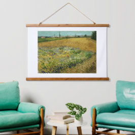 Vincent Van Gogh, Wheatfield, Korenveld Wandteppich Mit Holzrahmen