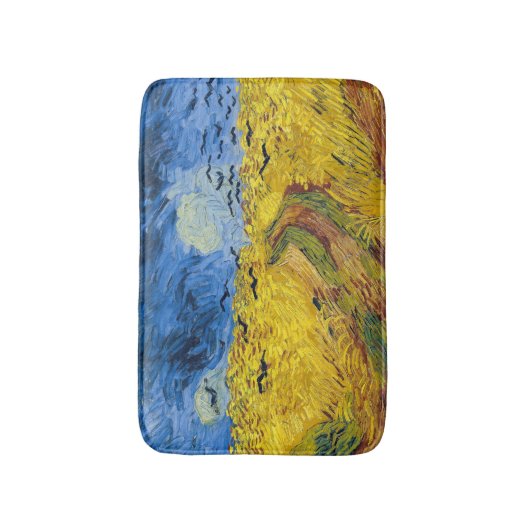 Vincent van Gogh - Wheatfield mit Crows Badematte (Vorderseite Vertikal)