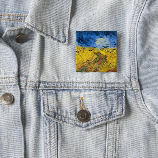 Vincent van Gogh - Wheatfield mit Crows Button (Beispiel)