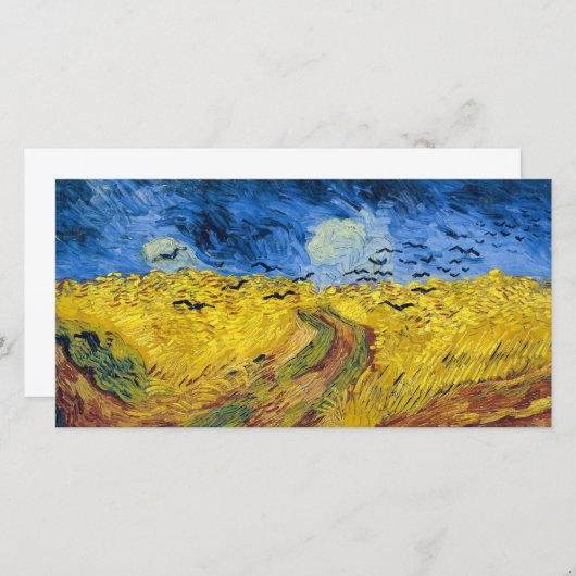 Vincent van Gogh - Wheatfield mit Crows Dankeskarte (Vorne/Hinten)