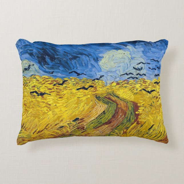 Vincent van Gogh - Wheatfield mit Crows Dekokissen (Vorderseite)
